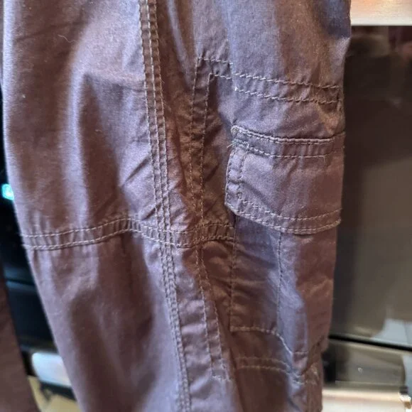 Style & Co Long Cargo Pants Brown Cotton 8P - Picture 2 of 8